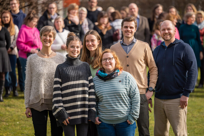 Gruppenfoto der 5 Teammitglieder des TalentScoutings der Fachhochschule Dortmund