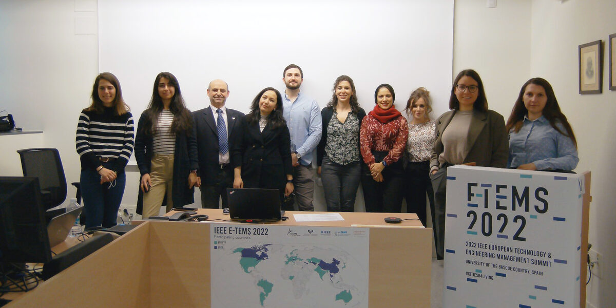 Group photo of the E-TEMS team from Bilbao, including participants from FH Dortmund.