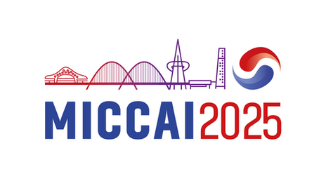 Schriftzug MICCAI 2025 mit Stadtsymbolgrafiken