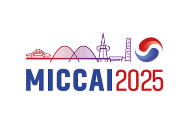 Schriftzug MICCAI 2025 mit Stadtsymbolgrafiken