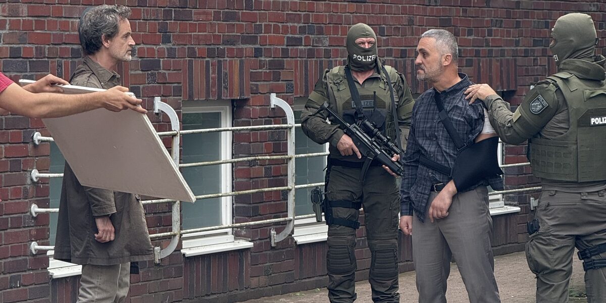 Szene beim Tatort-Dreh am MOP.
